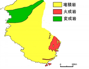 和歌山の岩石分布図